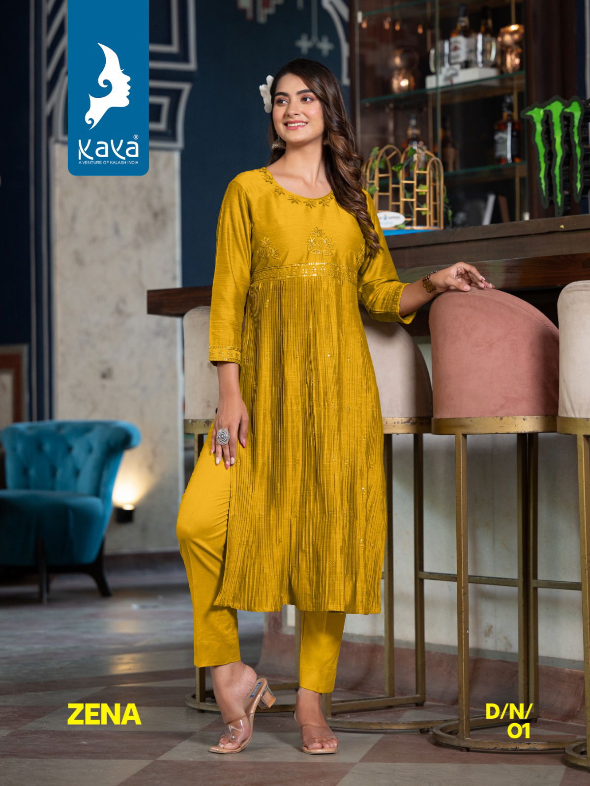 Kaya Zeena Silk Naira Cut Designer Kurtis Catalog
